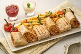 plate arabian shawarma